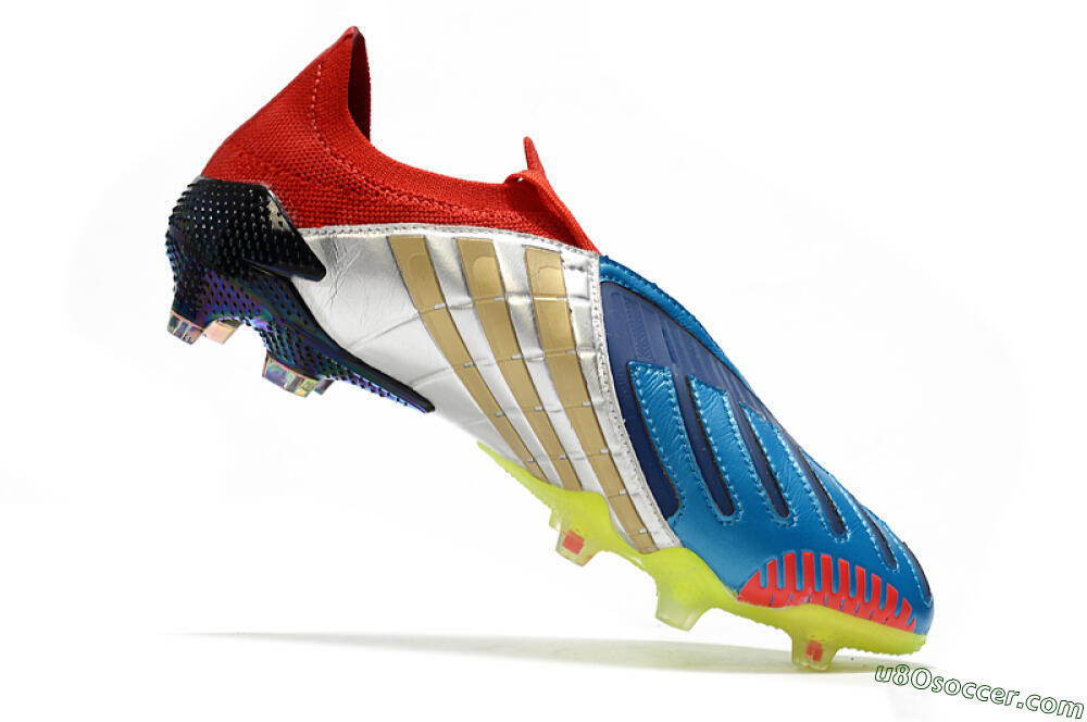 Adidas Predator Archive Limited Edition FG Firm Ground Soccer Cleats - Blue/Silver/Red/Yellow 5
