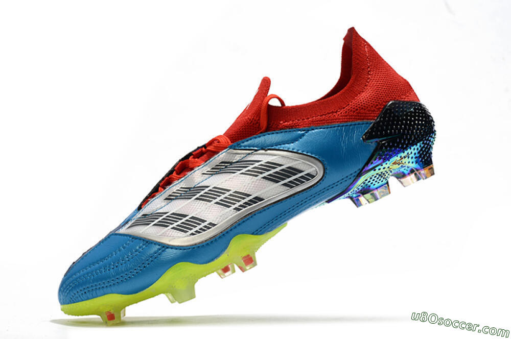 Adidas Predator Archive Limited Edition FG Firm Ground Soccer Cleats - Blue/Silver/Red/Yellow 6