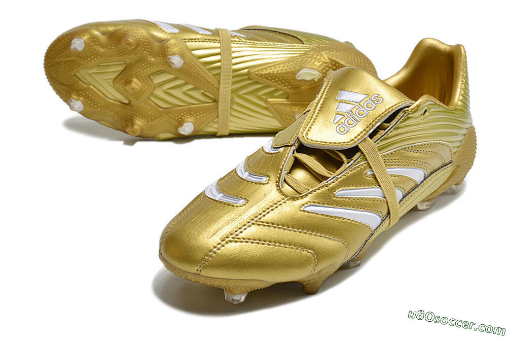 Adidas Predator Absolute 20 FG Firm Ground Soccer Cleats - Gold/White 3