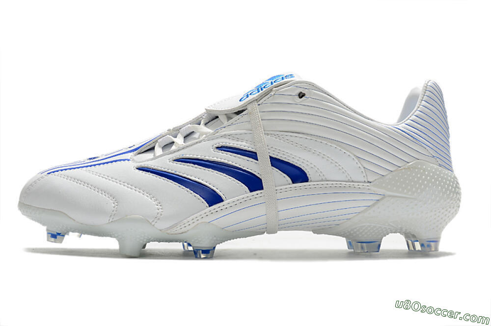 Adidas Predator Absolute 20 FG Firm Ground Soccer Cleats - White/Blue 2