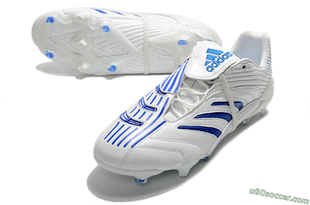Adidas Predator Absolute 20 FG Firm Ground Soccer Cleats - White/Blue 3