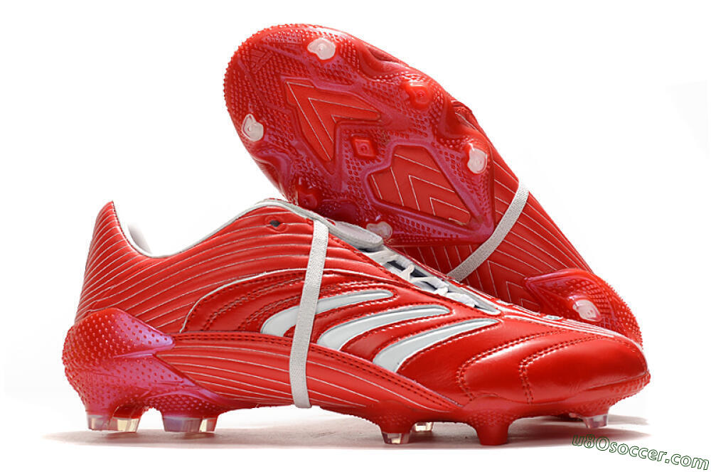 Red & White FG Soccer Cleats | Predator Absolute 20 Cleats