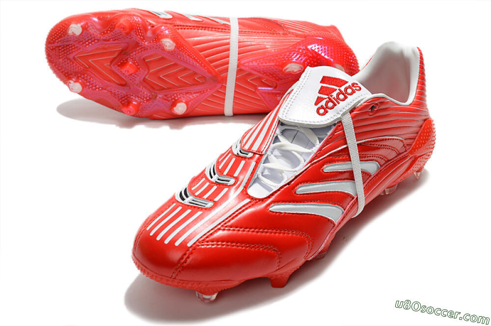 Adidas Predator Absolute 20 FG Firm Ground Soccer Cleats - Red/White 3