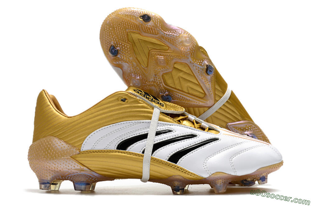 Adidas Predator Absolute 20 FG Firm Ground Soccer Cleats - White/Gold/Black 1