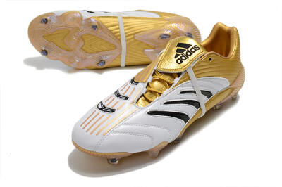 Adidas Predator Absolute 20 FG Firm Ground Soccer Cleats - White/Gold/Black