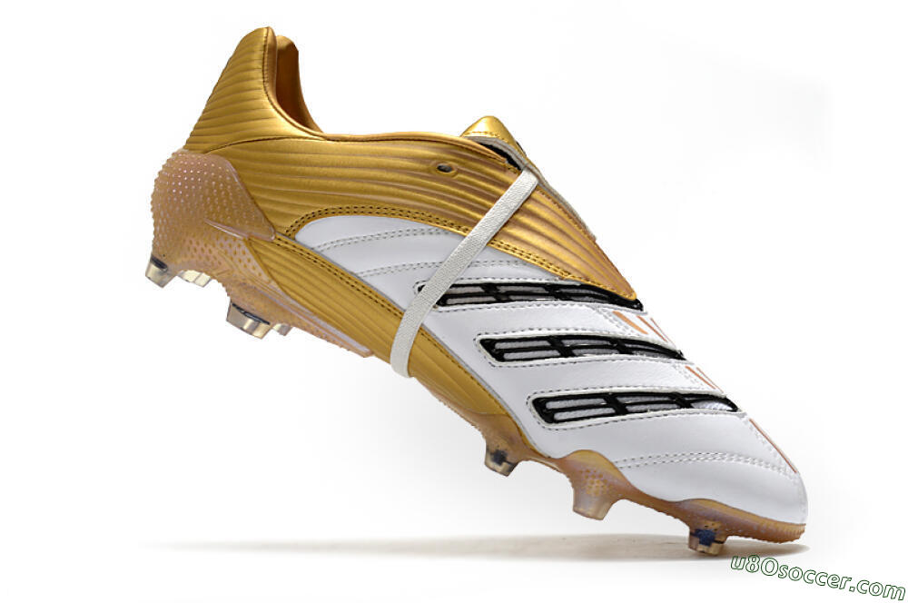 Adidas Predator Absolute 20 FG Firm Ground Soccer Cleats - White/Gold/Black 4