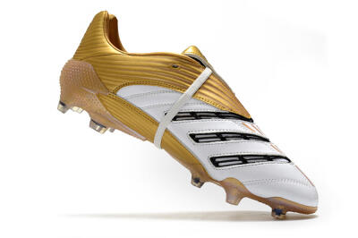 Adidas Predator Absolute 20 FG Firm Ground Soccer Cleats - White/Gold/Black
