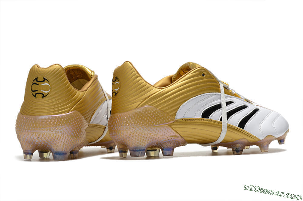 Adidas Predator Absolute 20 FG Firm Ground Soccer Cleats - White/Gold/Black 6