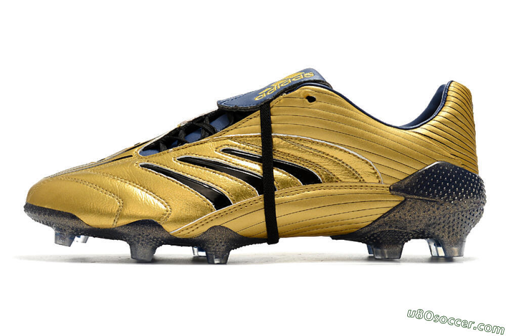 Adidas Predator Absolute 20 FG Firm Ground Soccer Cleats - Gold/Black/Blue 2