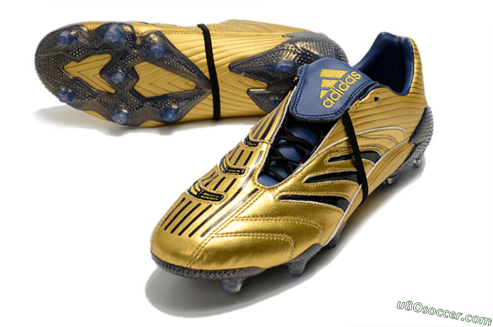 Adidas Predator Absolute 20 FG Firm Ground Soccer Cleats - Gold/Black/Blue 3