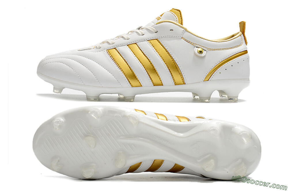 Adidas Adipure FG Firm Ground Soccer Cleats - White/Gold 0