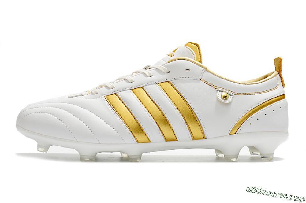 Adidas Adipure FG Firm Ground Soccer Cleats - White/Gold 2