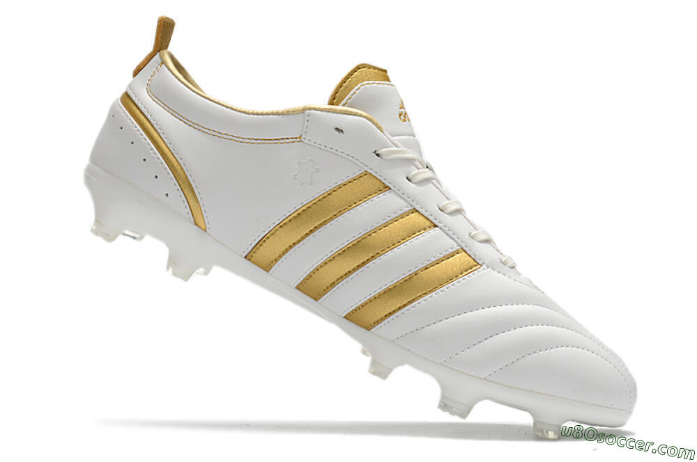 Adidas Adipure FG Firm Ground Soccer Cleats - White/Gold 4