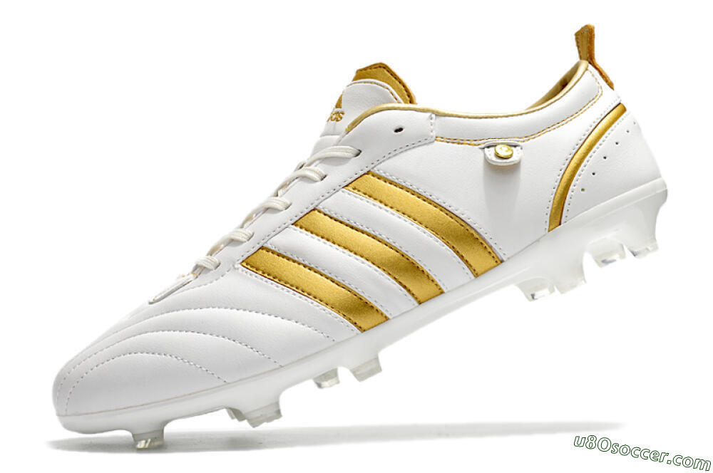 Adidas Adipure FG Firm Ground Soccer Cleats - White/Gold 5