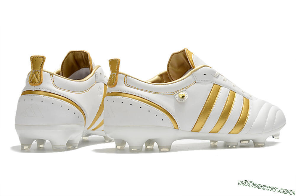 Adidas Adipure FG Firm Ground Soccer Cleats - White/Gold 6