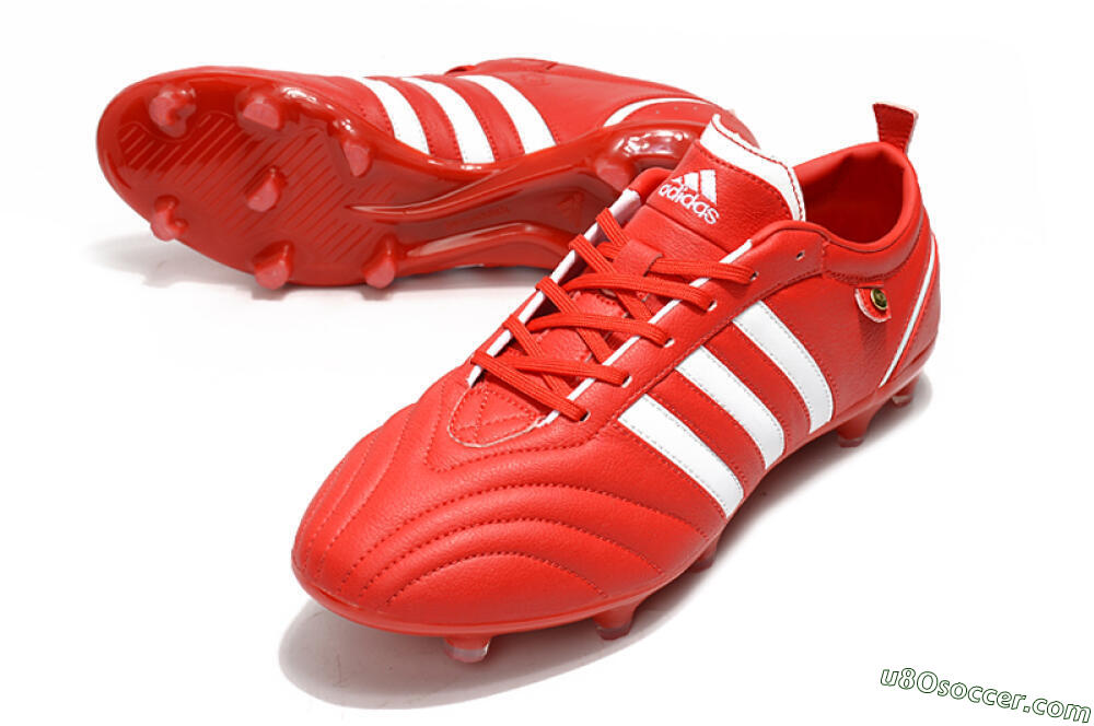 Adidas Adipure FG Firm Ground Soccer Cleats - Red/White 3