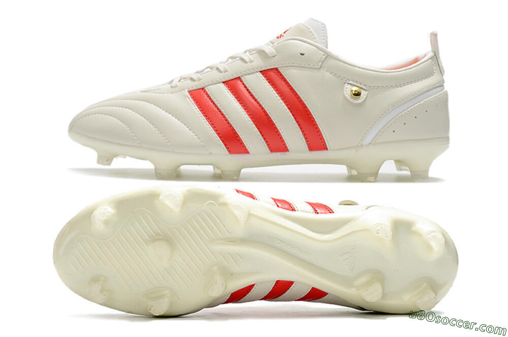 Adidas Adipure FG Firm Ground Soccer Cleats - Beige/Red 0