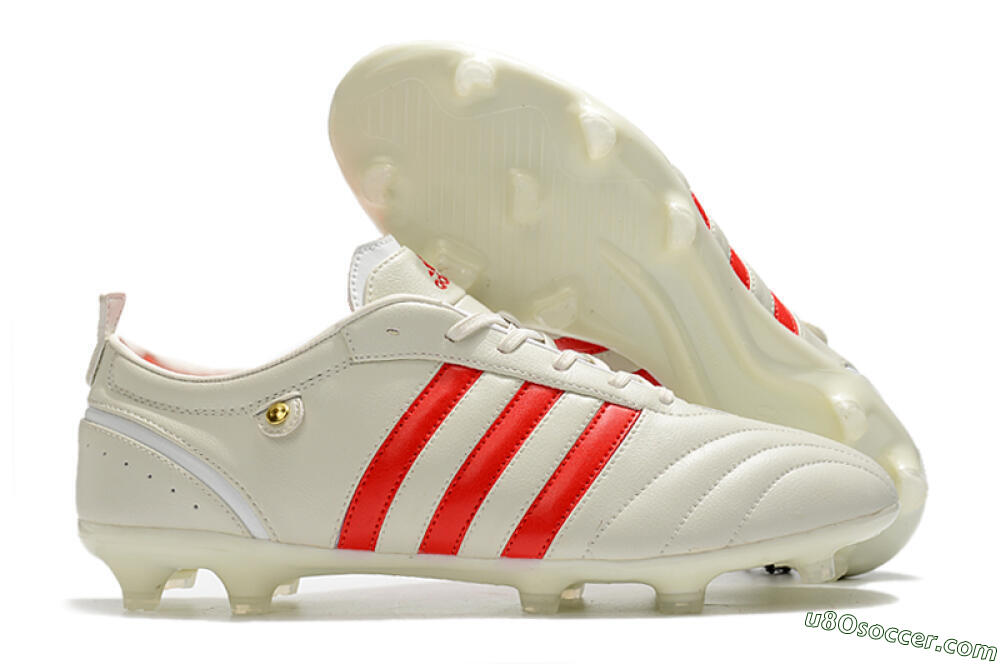Adidas Adipure FG Firm Ground Soccer Cleats - Beige/Red 1