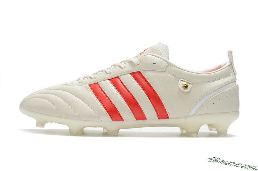 Adidas Adipure FG Firm Ground Soccer Cleats - Beige/Red 2