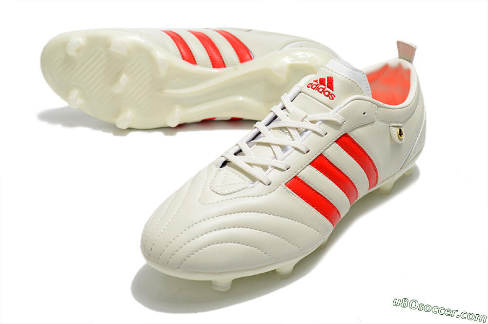 Adidas Adipure FG Firm Ground Soccer Cleats - Beige/Red 3