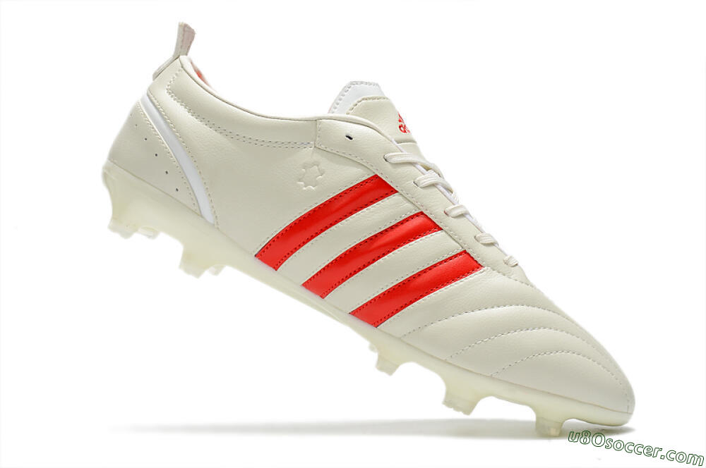Adidas Adipure FG Firm Ground Soccer Cleats - Beige/Red 4