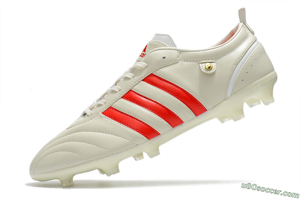 Adidas Adipure FG Firm Ground Soccer Cleats - Beige/Red 5