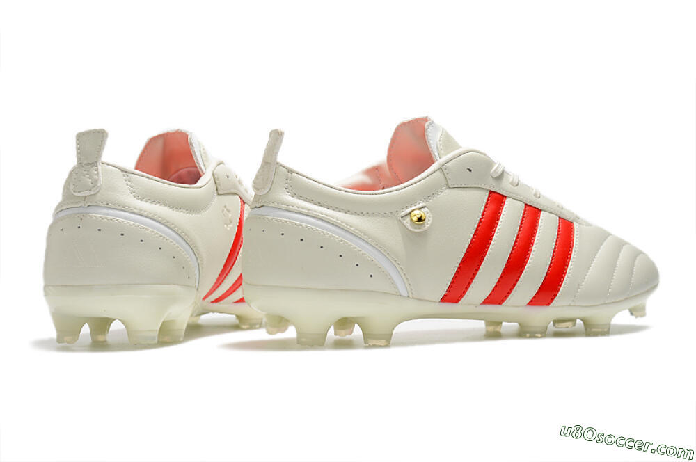 Adidas Adipure FG Firm Ground Soccer Cleats - Beige/Red 6