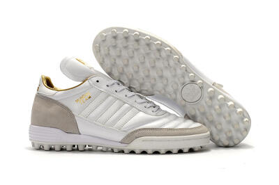 Adidas Copa Mundial Team Modern Craft TF Artificial Turf Soccer Shoes - White/Gold/Grey