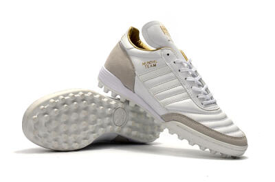 Adidas Copa Mundial Team Modern Craft TF Artificial Turf Soccer Shoes - White/Gold/Grey