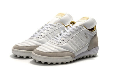 Adidas Copa Mundial Team Modern Craft TF Artificial Turf Soccer Shoes - White/Gold/Grey