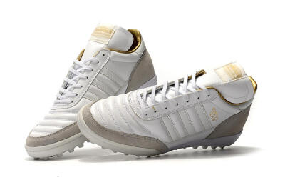 Adidas Copa Mundial Team Modern Craft TF Artificial Turf Soccer Shoes - White/Gold/Grey