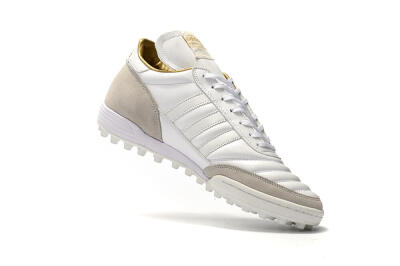 Adidas Copa Mundial Team Modern Craft TF Artificial Turf Soccer Shoes - White/Gold/Grey