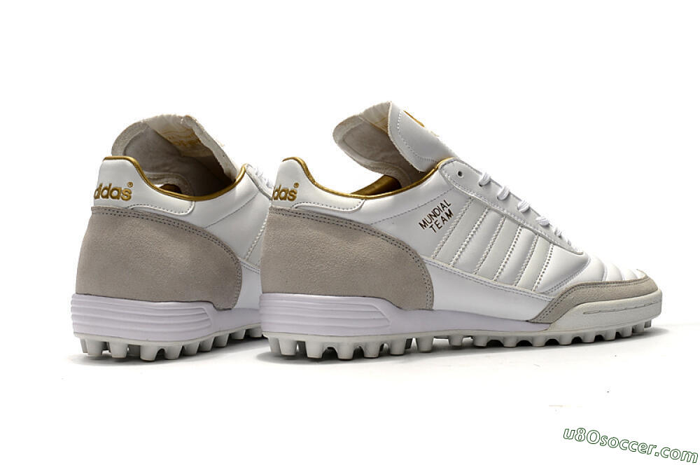 Adidas Copa Mundial Team Modern Craft TF Artificial Turf Soccer Shoes - White/Gold/Grey 9