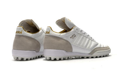 Adidas Copa Mundial Team Modern Craft TF Artificial Turf Soccer Shoes - White/Gold/Grey