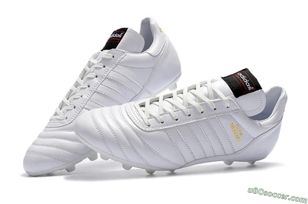 Adidas Copa Mundial Made in Germany FG Firm Ground Soccer Cleats - White/Gold 6