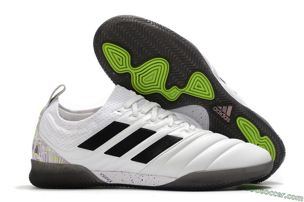 Adidas Copa Tango 20.1 IC Indoor & Futsal Soccer Shoes - White/Black/Purple 1