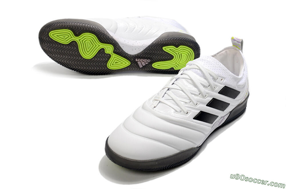 Adidas Copa Tango 20.1 IC Indoor & Futsal Soccer Shoes - White/Black/Purple 3