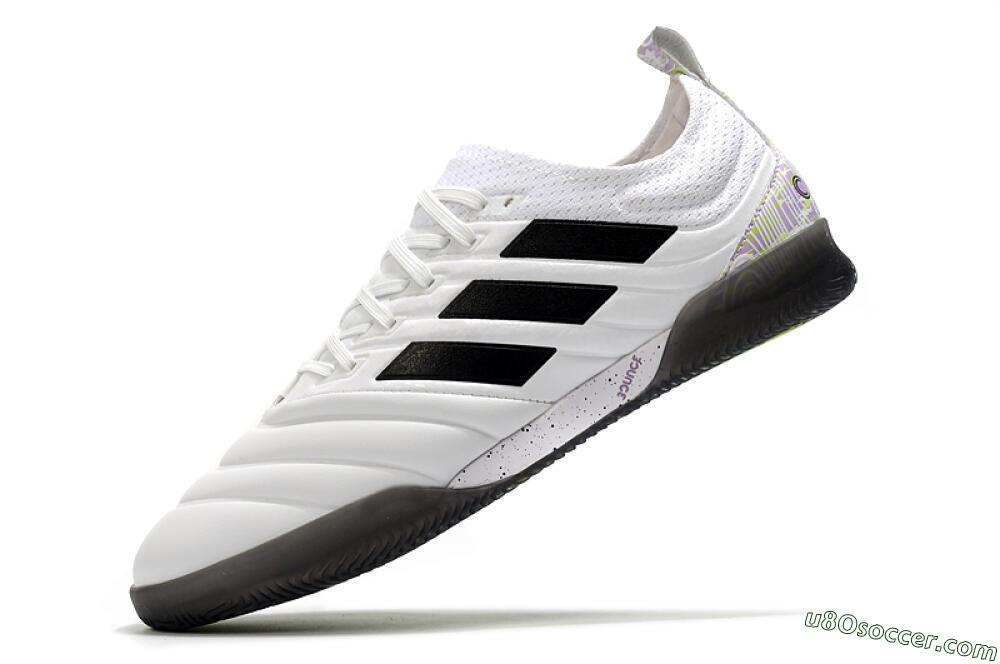 Adidas Copa Tango 20.1 IC Indoor & Futsal Soccer Shoes - White/Black/Purple 5