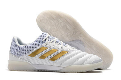 Adidas Copa Tango 20.1 IC Indoor & Futsal Soccer Shoes - White/Gold/Blue