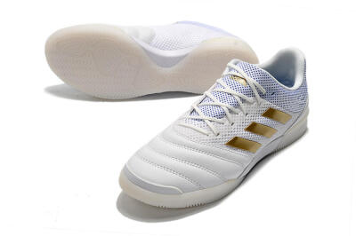 Adidas Copa Tango 20.1 IC Indoor & Futsal Soccer Shoes - White/Gold/Blue
