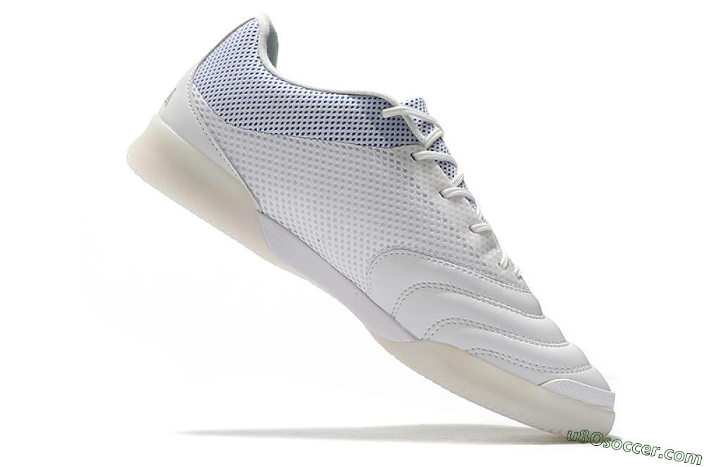 Adidas Copa Tango 20.1 IC Indoor & Futsal Soccer Shoes - White/Gold/Blue 7