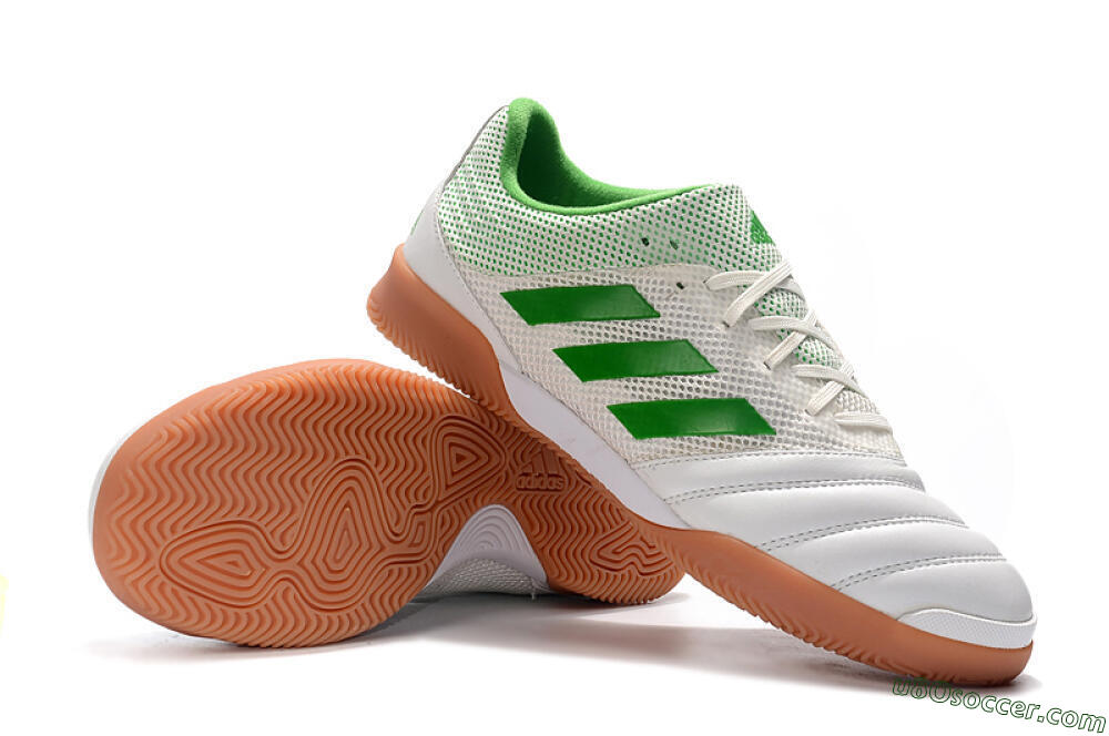 Adidas Copa Tango 20.1 IC Indoor & Futsal Soccer Shoes - White/Green/Brown 4