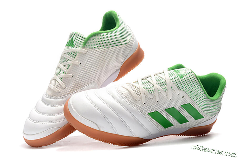 Adidas Copa Tango 20.1 IC Indoor & Futsal Soccer Shoes - White/Green/Brown 6