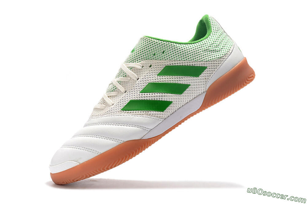 Adidas Copa Tango 20.1 IC Indoor & Futsal Soccer Shoes - White/Green/Brown 8
