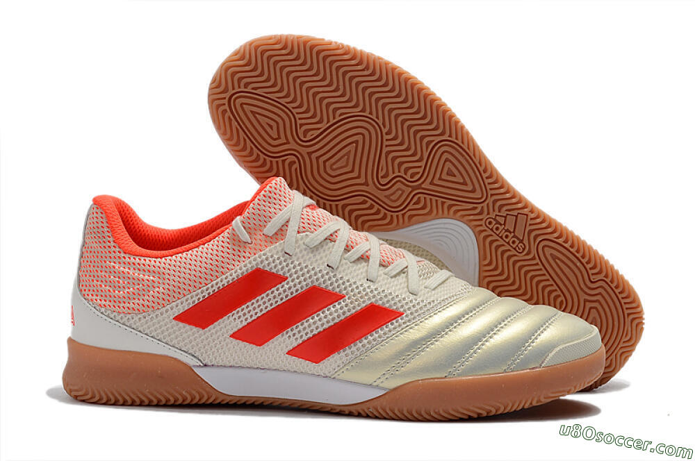 Adidas Copa Tango 20.1 IC Indoor & Futsal Soccer Shoes - White/Red 1