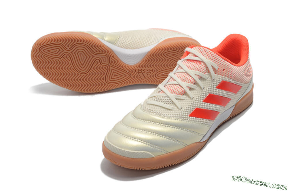 Adidas Copa Tango 20.1 IC Indoor & Futsal Soccer Shoes - White/Red 3