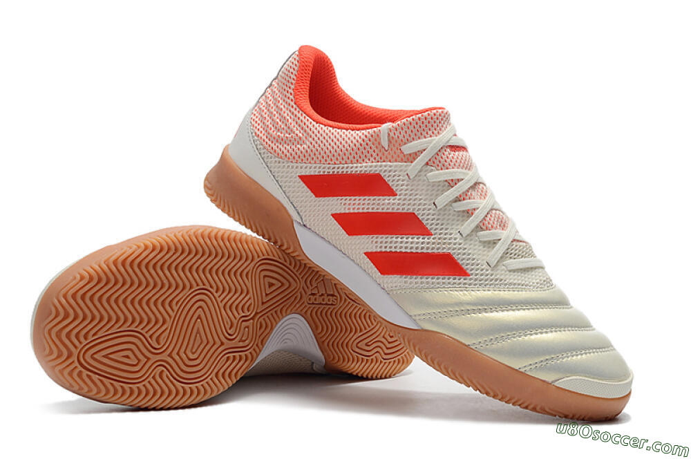 Adidas Copa Tango 20.1 IC Indoor & Futsal Soccer Shoes - White/Red 4