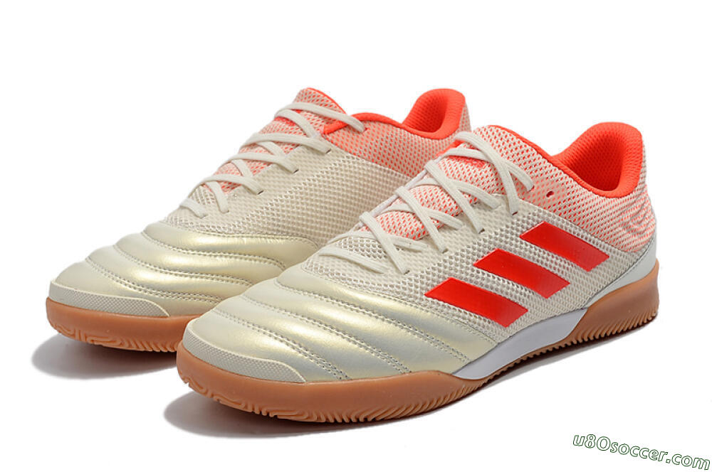 Adidas Copa Tango 20.1 IC Indoor & Futsal Soccer Shoes - White/Red 5