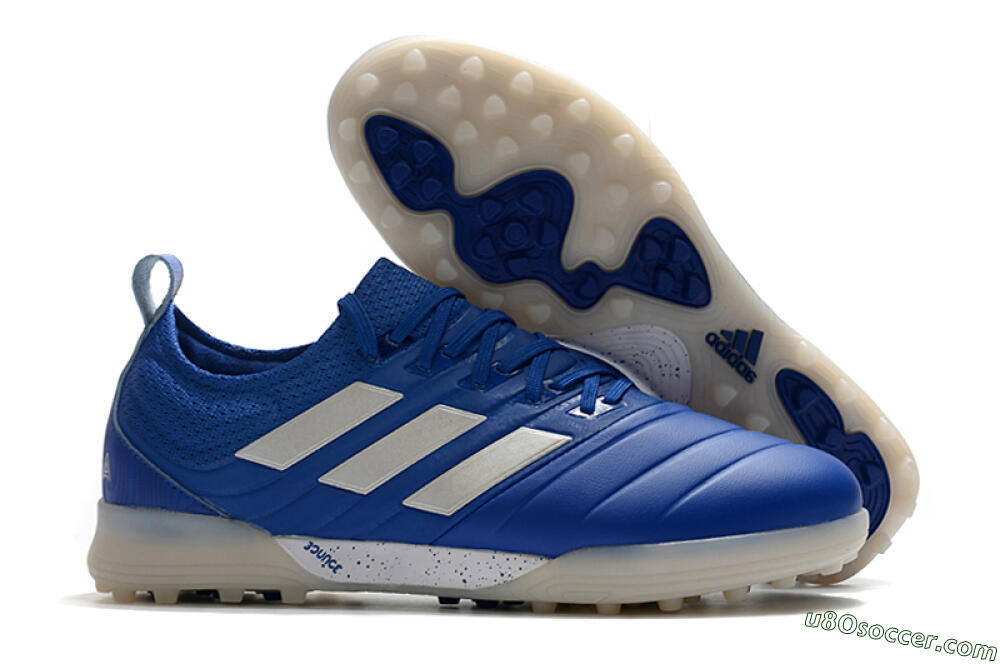 Adidas Copa Tango 20.1 TF Artificial Turf Soccer Shoes - Blue/Silver 1