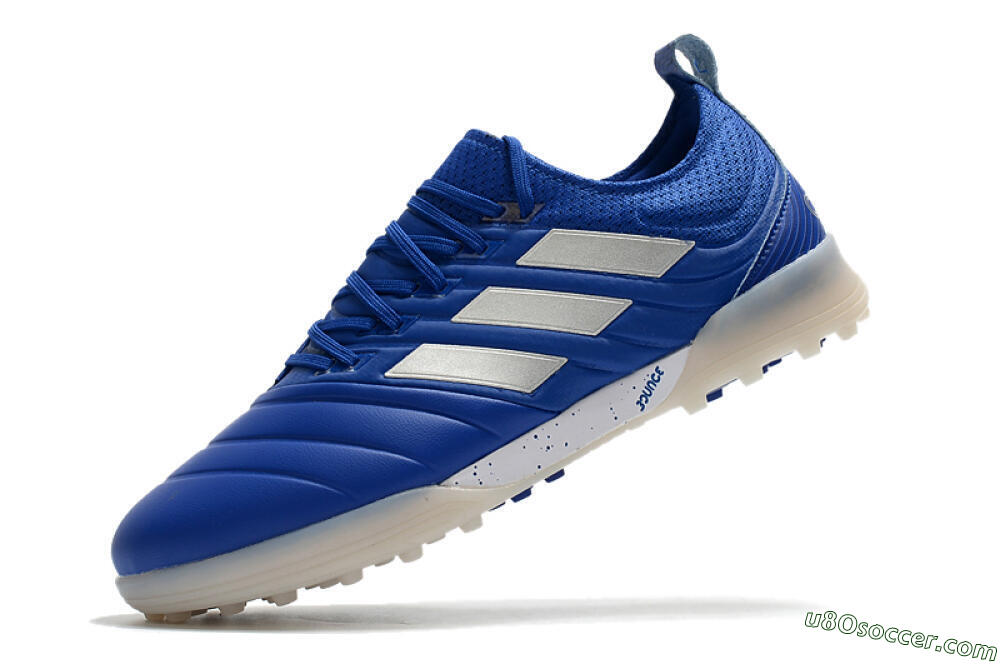 Adidas Copa Tango 20.1 TF Artificial Turf Soccer Shoes - Blue/Silver 5